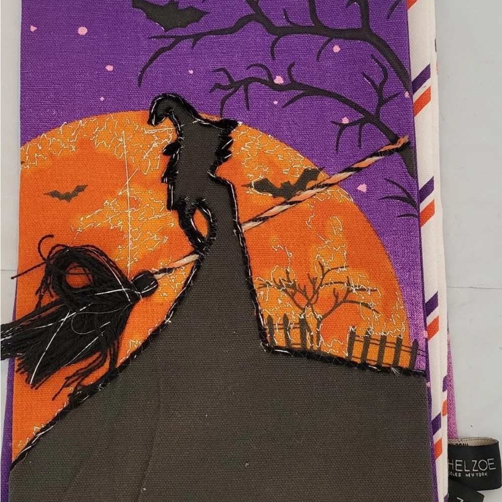 Rachel Zoe Halloween Kitchen Towel - Purple and Orange